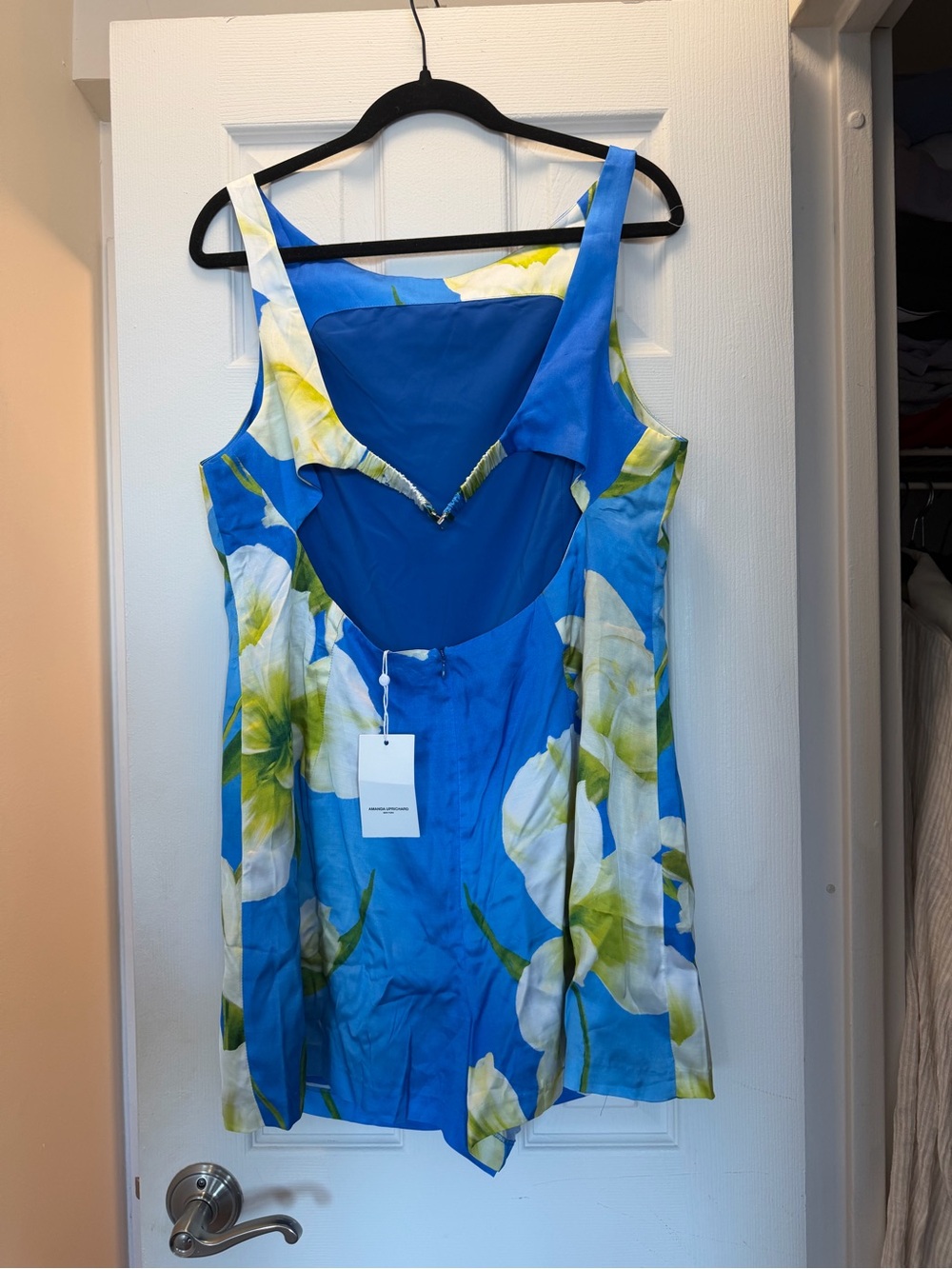 Amanda Uprichard Blue Hibiscus Romper - Picture 4 of 6